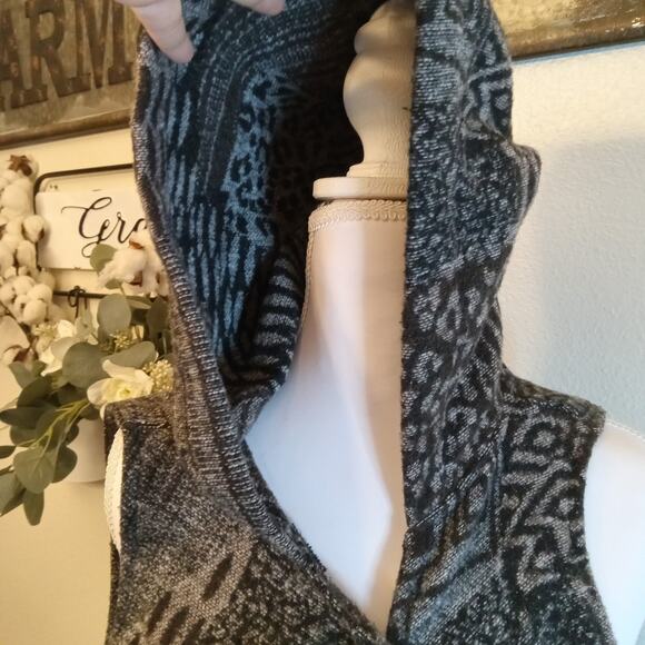 Lapis Wool Blend Long Fringe Open Front Cardigan Sweater Size M Quiet Luxury - Picture 5 of 12